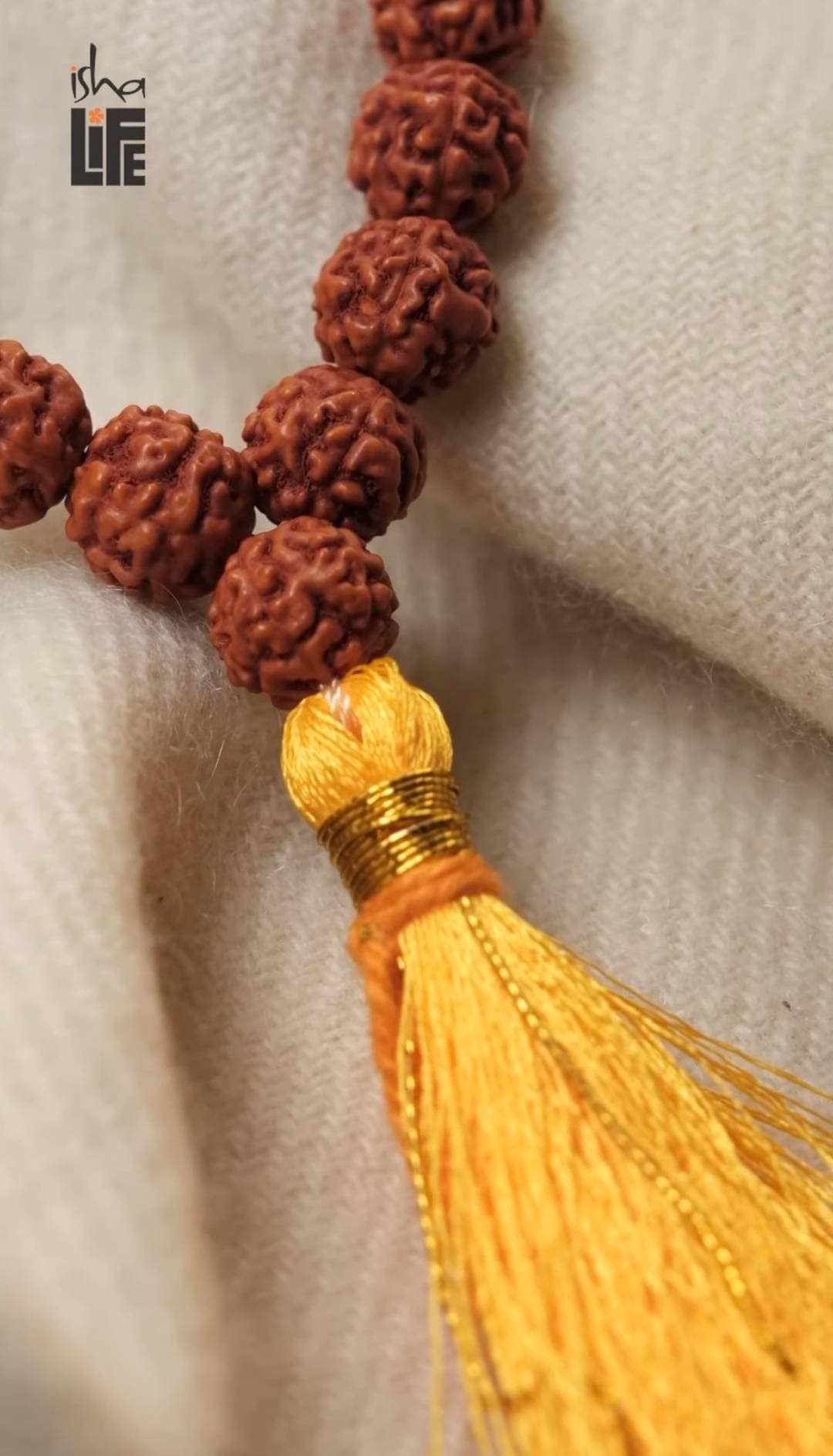Isha Rudraksha Mala, 5 Face Rudraksha Beads