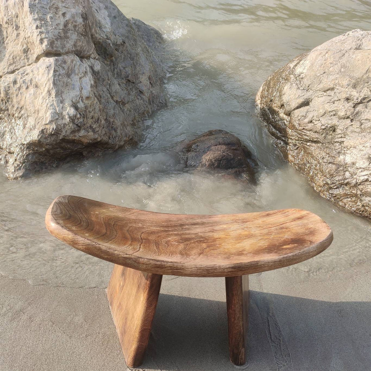 Meditation Bench, Mango wood meditation bench , foldable meditation bench , lotus position, Siddhasana, kneeling position (Vajrasana)